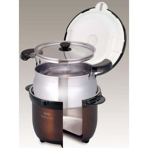 써모스 THERMOS vacuum heat insulation cooker Shatorushefu 3.0L clear Brown KBG-3000 CBW