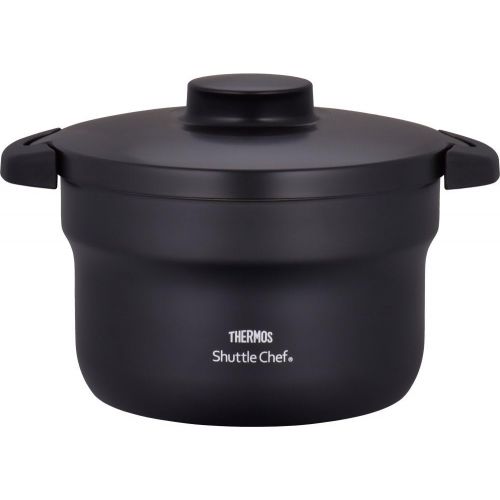 써모스 THERMOS Vacuum Warm CookerShuttle Chef KBJ-3000 BK (Black)【Japan Domestic genuine products】
