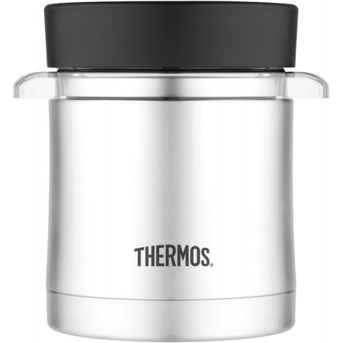 써모스 Thermos 12 Ounce Food Jar with Microwavable Container, Stainless Steel