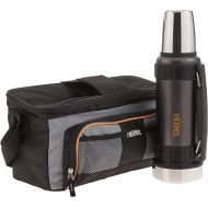 THERMOS LUNCH LUGGER Cooler and Beverage Bottle Combination Set, Gray