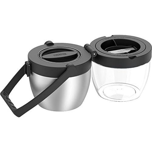 써모스 Thermos Dual Compartment Food Jar, Black