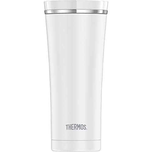 써모스 Thermos Sipp 16 Ounce Stainless Steel Travel Tumbler, Matte White