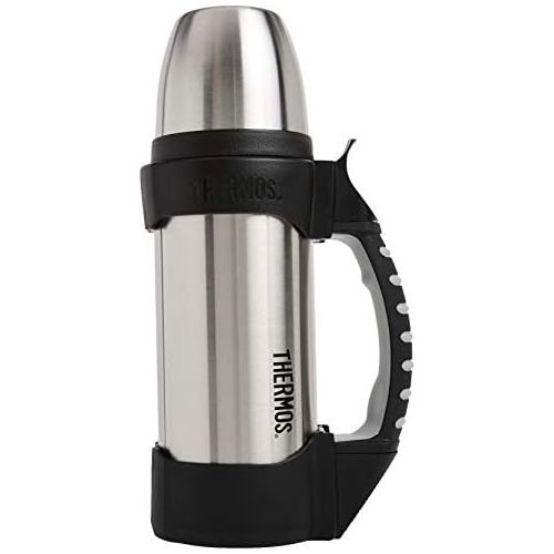 써모스 Thermos The Rock Vacuum Insulated 1 Liter Beverage Bottle, Stainless Steel