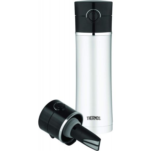 써모스 Thermos 16-Ounce Drink Bottle with Tea Infuser, Black