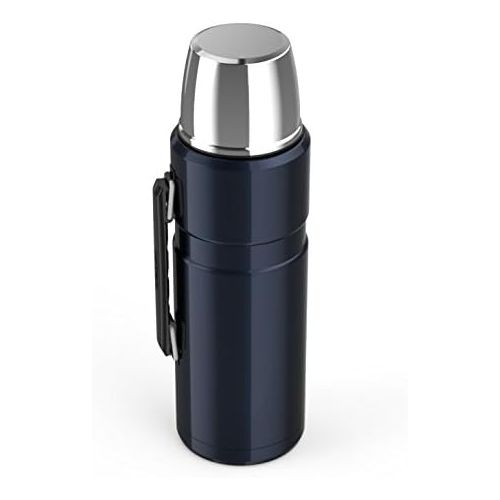 써모스 Thermos Stainless King 68 Ounce Vacuum Insulated Beverage Bottle, Midnight Blue