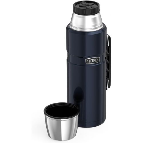 써모스 Thermos Stainless King 68 Ounce Vacuum Insulated Beverage Bottle, Midnight Blue