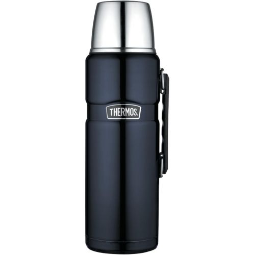 써모스 Thermos Stainless King 68 Ounce Vacuum Insulated Beverage Bottle, Midnight Blue