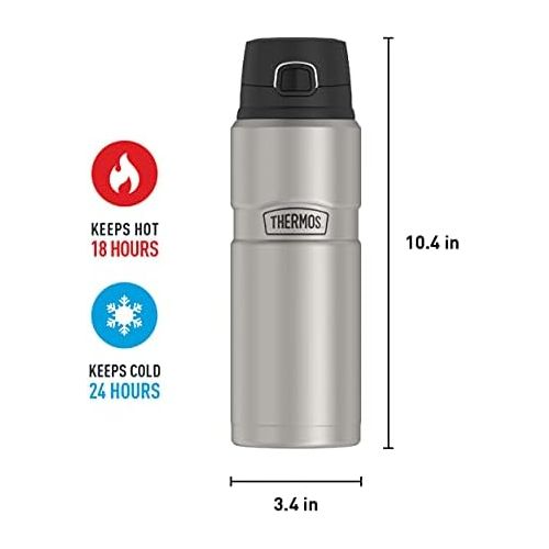 써모스 Thermos Stainless King 24 Ounce Drink Bottle, Stainless Steel