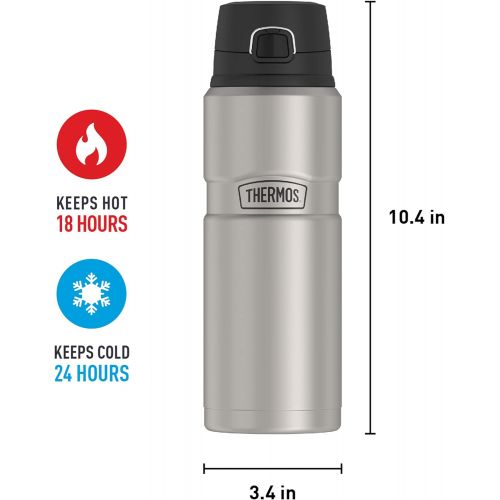 써모스 Thermos Stainless King 24 Ounce Drink Bottle, Stainless Steel