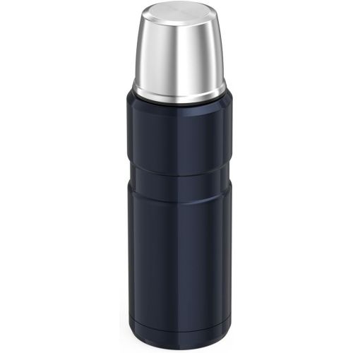 써모스 Thermos Stainless King 16 Ounce Compact Bottle, Midnight Blue