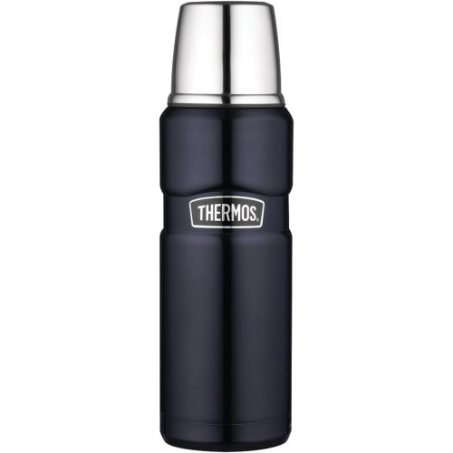 써모스 Thermos Stainless King 16 Ounce Compact Bottle, Midnight Blue