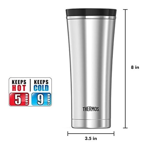 써모스 Thermos 16 Ounce Vacuum Insulated Stainless Steel Travel Tumbler