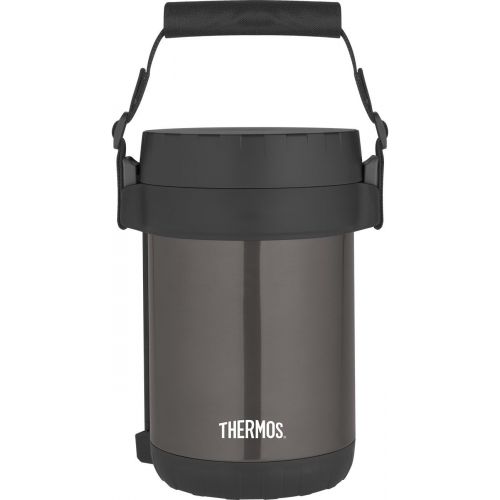 써모스 THERMOS All-In-One Vacuum Insulated Stainless Steel Meal Carrier with Spoon, Smoke