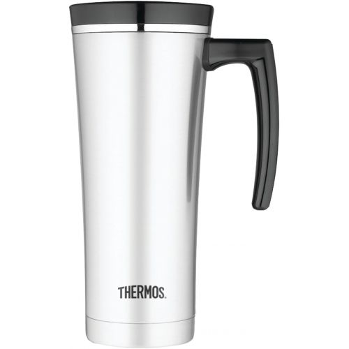 써모스 Thermos 16 Ounce Vacuum Insulated Travel Mug, Black