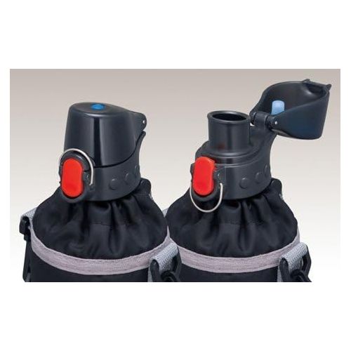 써모스 Thermos PET Bottle Cap and Cooler for 500ml Pet Bottle, Black (RCT-PC BK)