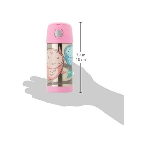 써모스 Thermos FUNtainer S/Steel Vacuum Insulated Holder - 355mL Drink Owl