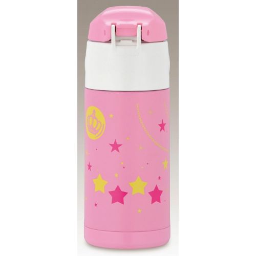 써모스 Thermos Vacuum Insulation Straw Bottle [One-touch Open Type] 0.36L Pink (FFI-400F P)