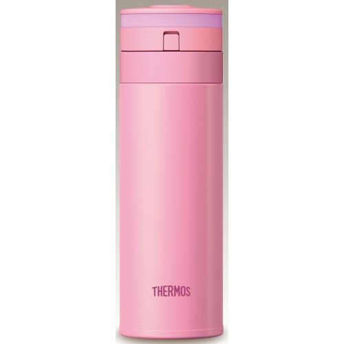 써모스 Thermos Water Bottle Vacuum Insulation Mobile Mug [One-touch Open Type] (11.8 ounces, pink)