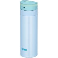 Thermos Water Bottle Vacuum Insulation Mobile Mug [One-touch Open Type] (11.8 ounces, blue)