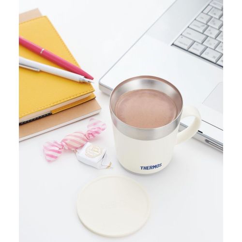 써모스 Thermos Heat Retention Mug Cup 240ml White JDC-241 WH