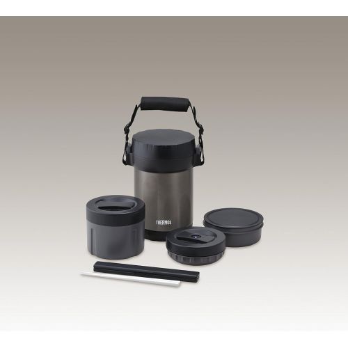 써모스 THERMOS Stainless Lunch Jar 1.3 if Black JBG-1800 BK (japan import)