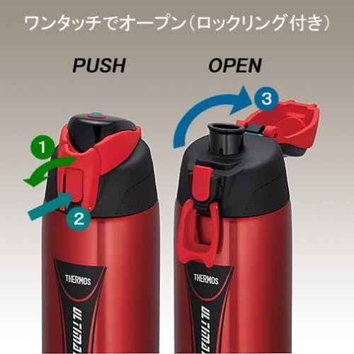 써모스 THERMOS Vacuum Insulation Sport Bottle 1.0L Black FEO-1000F BK