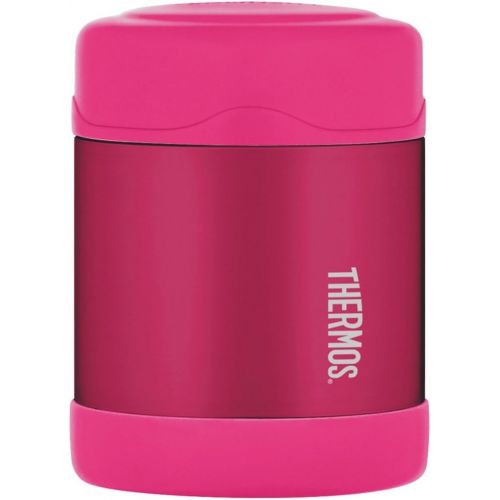 써모스 Thermos Funtainer Pink Stainless Steel Vacuum Insulated 10 Ounce Food Jar, Set of 2