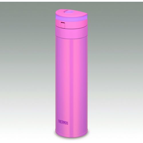 써모스 Thermos Water Bottle Vacuum Insulation Mobile Mug [One-touch Open Type] (15.2 ounces, pink)