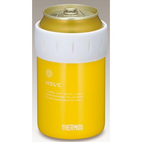 써모스 Japanese THERMOS Cold Can Holder for 350ml Yellow JCB-351