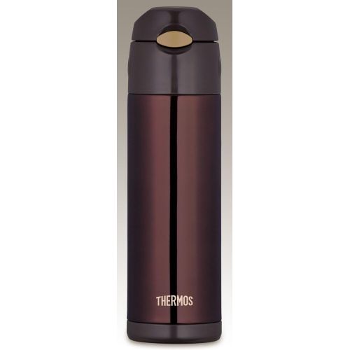 써모스 THERMOS vacuum insulation straw bottle 0.5L Brown FFI-500 BW