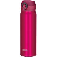 Thermos Water Bottle Vacuum Insulation Mobile Mug [One-touch Open Type] (20, garnet red)