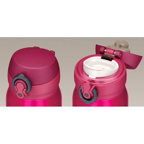 써모스 Thermos Water Bottle Vacuum Insulation Mobile Mug [One-touch Open Type] (20, garnet red)