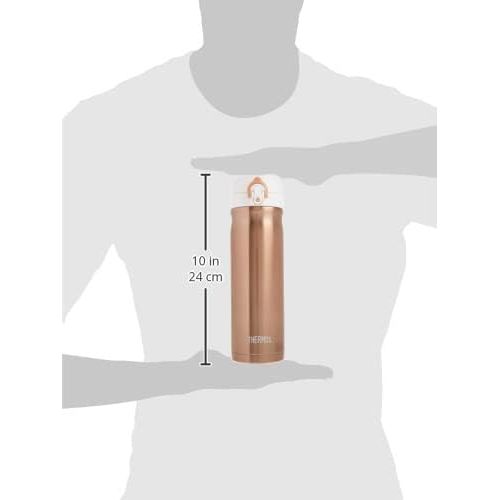 써모스 Thermos 16-Ounce Stainless Steel Direct Drink Double Wall Sport Bottle (Rose Gold)