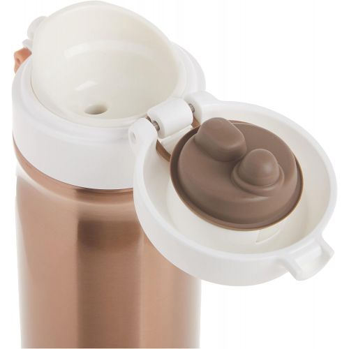 써모스 Thermos 16-Ounce Stainless Steel Direct Drink Double Wall Sport Bottle (Rose Gold)