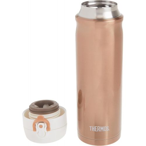 써모스 Thermos 16-Ounce Stainless Steel Direct Drink Double Wall Sport Bottle (Rose Gold)