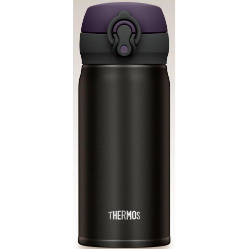 써모스 Thermos Water Bottle Vacuum Insulation Mobile Mug [One-touch Open Type] (11.8, black)