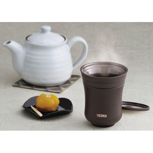 써모스 THERMOS vacuum insulation teacup 200ml chestnut JCZ-200 KUR (japan import)