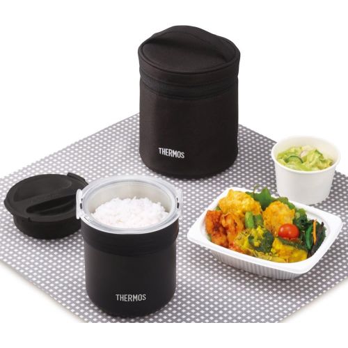 써모스 Thermos Lunch Box Where Rice Can Be Cooked JBS-360BK (Black)【Japan Domestic Genuine Products】