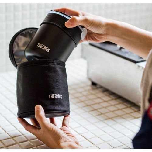 써모스 Thermos Lunch Box Where Rice Can Be Cooked JBS-360BK (Black)【Japan Domestic Genuine Products】