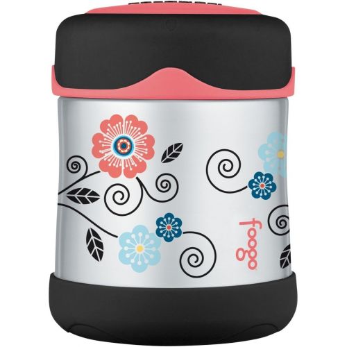 써모스 Thermos Foogo Poppy Patch Stainless Steel 10 Ounce Leak-Proof Food Jar, Set of 2