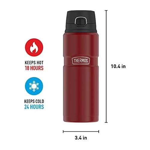 써모스 [무료배송]THERMOS Stainless King Vacuum-Insulated Drink Bottle, 24 Ounce, Matte Red