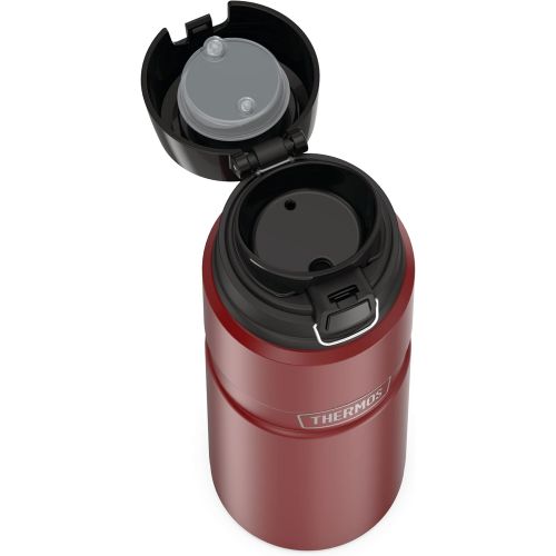 써모스 [무료배송]THERMOS Stainless King Vacuum-Insulated Drink Bottle, 24 Ounce, Matte Red