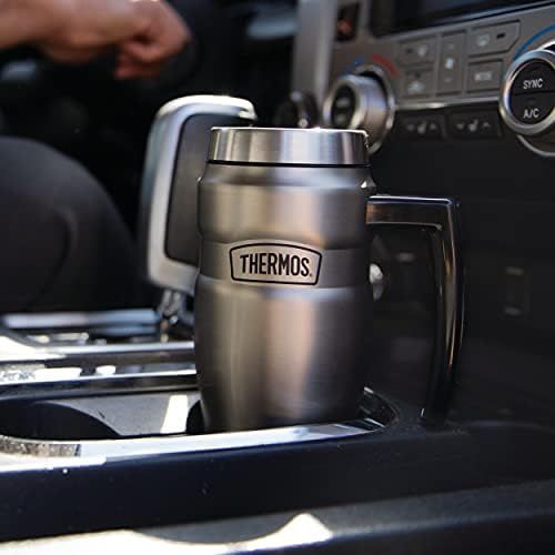 써모스 [무료배송]THERMOS Stainless King Vacuum-Insulated Travel Mug, 16 Ounce, Matte Steel