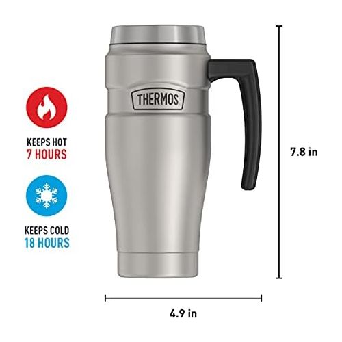 써모스 [무료배송]THERMOS Stainless King Vacuum-Insulated Travel Mug, 16 Ounce, Matte Steel