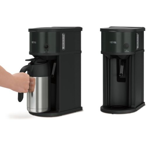 써모스 Thermos THERMOS vacuum insulation pot coffee maker 0.7L ECF-701 BK (Black)(Japan Import-No Warranty)　AC100