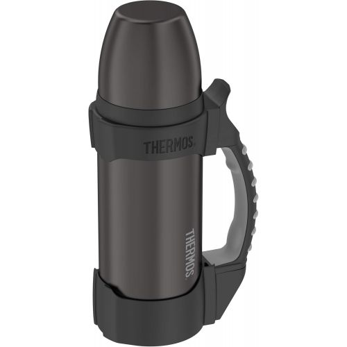 써모스 Thermos 2510GM2 Work Series Stainless Water Bottle, 1.1 Quart, Gun Metal