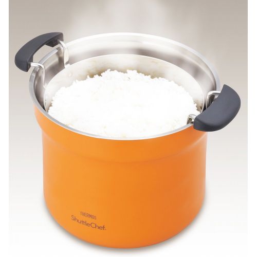 써모스 Thermos Vacuum Insulation Cooker Shuttle Chef 4.3l Apricot Kbf-4500