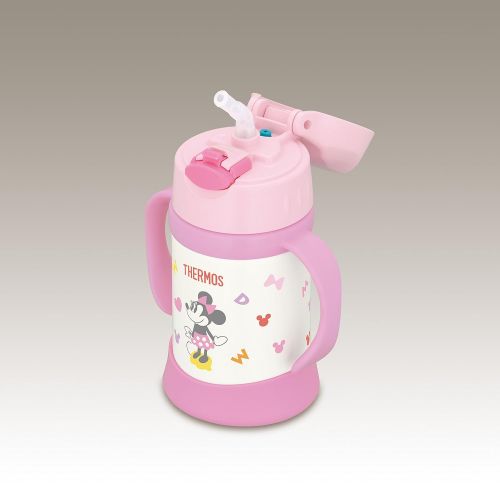 써모스 Thermos Vacuum insulation Baby Straw Mug Minnie Light Pink