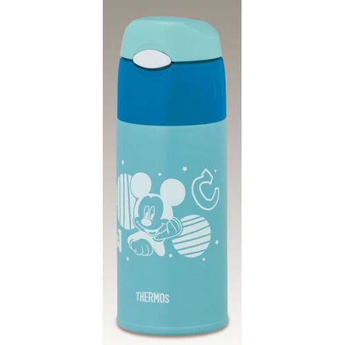 써모스 Thermos vacuum insulation straw bottle Disney Mickey 0.4L Light Blue FHL-400FDS LB