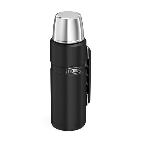 써모스 Thermos Stainless Steel King Flask - Matt Black (1200 ml)